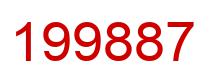 Number 199887 red image