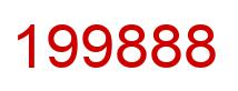 Number 199888 red image