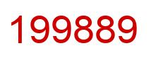Number 199889 red image
