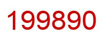 Number 199890 red image
