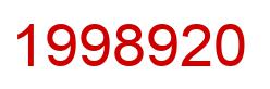 Number 1998920 red image