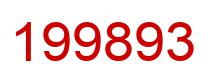 Number 199893 red image