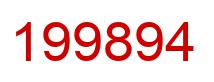 Number 199894 red image