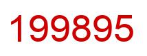 Number 199895 red image