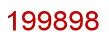 Number 199898 red image