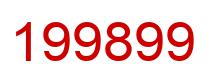 Number 199899 red image