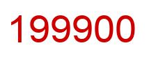 Number 199900 red image