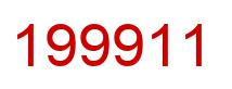 Number 199911 red image