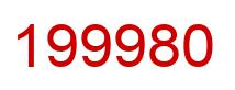 Number 199980 red image