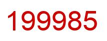Number 199985 red image
