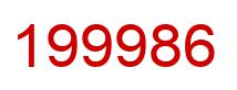 Number 199986 red image