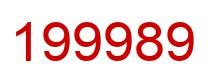 Number 199989 red image