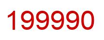 Number 199990 red image
