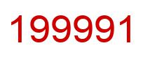 Number 199991 red image