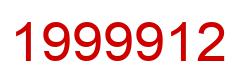 Number 1999912 red image