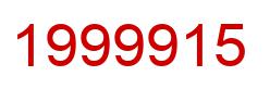 Number 1999915 red image