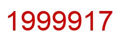 Number 1999917 red image