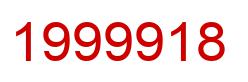 Number 1999918 red image