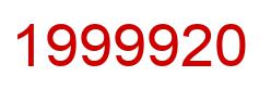 Number 1999920 red image