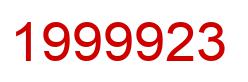 Number 1999923 red image