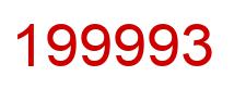 Number 199993 red image