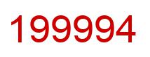 Number 199994 red image