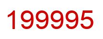 Number 199995 red image