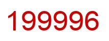 Number 199996 red image