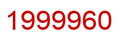 Number 1999960 red image