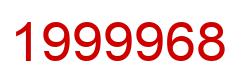Number 1999968 red image