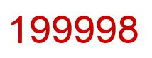 Number 199998 red image