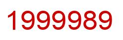Number 1999989 red image