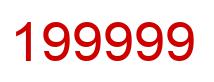 Number 199999 red image