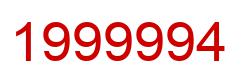 Number 1999994 red image