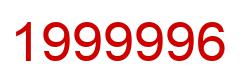 Number 1999996 red image