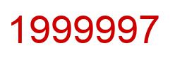 Number 1999997 red image