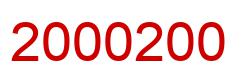 Number 2000200 red image