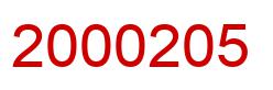 Número 2000205 imagen rojo