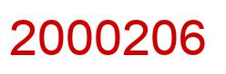 Número 2000206 imagen rojo