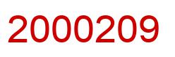 Number 2000209 red image