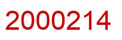 Número 2000214 imagen rojo