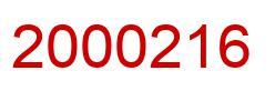 Número 2000216 imagen rojo