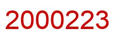 Number 2000223 red image