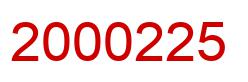 Number 2000225 red image