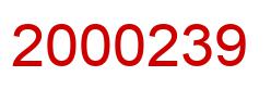 Number 2000239 red image