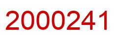 Number 2000241 red image