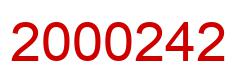 Número 2000242 imagen rojo