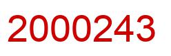 Number 2000243 red image
