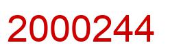 Número 2000244 imagen rojo