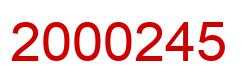 Number 2000245 red image
